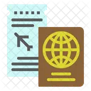 Pasaporte Billete Identificacion Icono