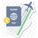 Pasaporte Viaje Visa Icono