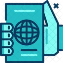 Viajes Azul Pasaporte Icono