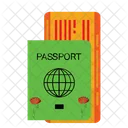 Pasaporte Documento Vacaciones Icono