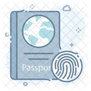 Pasaporte biométrico  Icono