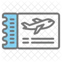 Passagem Aerea Partida Cartao De Embarque Ícone