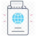 Passaporte Viagem Visto Ícone