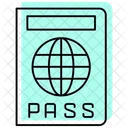 Passport Color Shadow Thinline Icon Icon