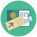 Passaporte Aviao Bilhete Ícone