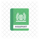 Passaporte Bilhete Viagem Ícone