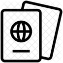 Passaporte Prova De Identificacao Documento De Passaporte Ícone