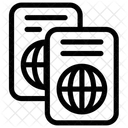 Passaporte Cidadania Identidade Ícone