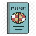 Passaporte Documento Cor Ícone