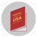 EUA Passaporte Cidadao Ícone