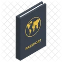 Passaporte Internacional Passaporte Mundial Cartao De Embarque Ícone