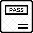 Bilhete Passe Entrada Ícone