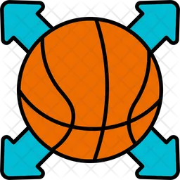 Passe de basquete  Ícone