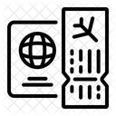 Passeport Controle Des Passeports Identification Icône