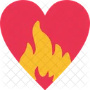 Passion Flame Heart Icon