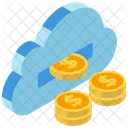 Passive Income Financial Cloud Cloud Computing Icon