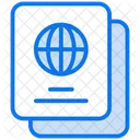 Travel Visa Document Icon