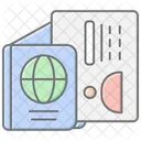 Passport Lineal Color Icon Icône