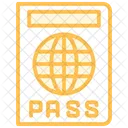 Passport Duotone Line Icon Icon