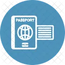 Business Travel Green Passport International Travel Icon