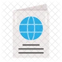 Travel Visa Document Icon