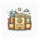 Air Travel Boarding Pass Passport Icon