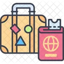 Passport Luggage Baggage Icon