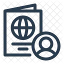 Passport Building Blueprint Icon