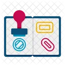 여권 스탬프 우표 비자 스탬프 아이콘
