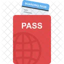 티켓이 있는 여권  아이콘