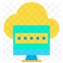 Cloud Computer Password Icon