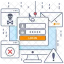 Password Phishing Password Hacking Cybercrime Icon