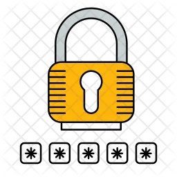 Password protected lock  Icon