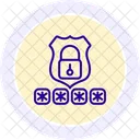 Password Protection Line Icon Icon