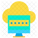 Cloud Computer Passwort Symbol