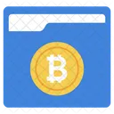 Pasta Bitcoin Pasta Bitcoin Pasta Criptomoeda Ícone