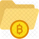 Pasta Bitcoin Pasta De Dados Bitcoin Armazenamento De Dados Bitcoin Ícone