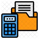 Contabilidade Calculadora Pasta Ícone