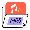 Pasta De Musica Armazenamento De Musica Arquivo De Musica Ícone