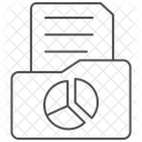 Grafico Pasta Thinline Icone Ícone
