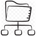 Rede De Pastas Pasta Compartilhada Compartilhar Documento Ícone