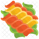 Pasta Colorido Fideos Icono