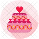 Pastel Celebrar Parejas Icono