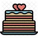 Pastel Amor Corazon Icono