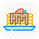 Pastel Chocolate Fresa Icon