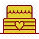 Pastel Compromiso Corazon Icono