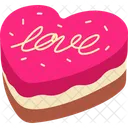 Pastel corazon amor  Icono