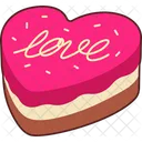 Pastel corazon amor  Icono