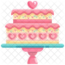 Pastel De Amor Pastel De San Valentin Pastel De Bodas Icono