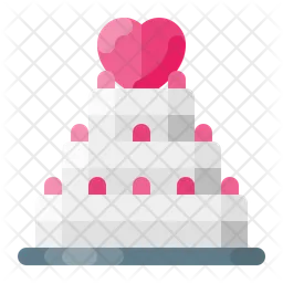 Pastel de boda  Icono